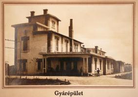 cca 1920-40 dr. Herceg Esterházy Pál Rábaközi Husárugyára, Kapuvár (Sopron vm.), 4db fotó kartonra k...