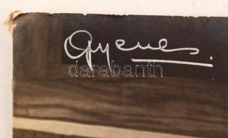 Juan Gyenes, Gyenes János (1912-1995) fotóművész nagyméretű, aláírt képe Muráti Lili (1912-2003) szí...