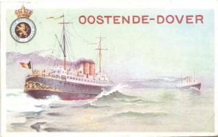 Oostende-Dover Belgian Lines, ship company advertisement