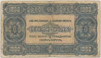 1923. 1000K "8 FILLÉR - NYOLC FILLÉR" felülnyomással T:III-,IV