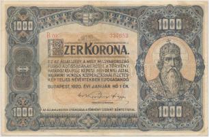 1920. 1000K "Orell Füssli Zürich" T:III Adamo K36