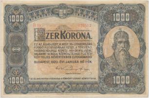 1920. 1000K "Orell Füssli Zürich" T:III Adamo K36