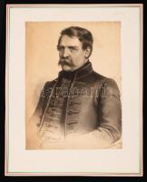 1861 Grimm Rezső: Deák Ferenc litográfia, papír,  dúcon jelzett. Nyomt. Pollák Testvérek Pesten. Körbevágott. Kartonlapra illesztve, 22,5×17 cm