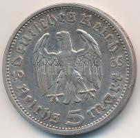 Német 3. Birodalom 1935A 5M Ag "Hindenburg" T:2,2-
German Third Reich 1935A 5 Marks Ag &q...