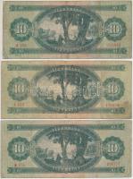 1949. 10Ft (3x) T:III,III-