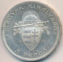 1938. 5P Ag "Szent István" T:2
Adamo P8.1