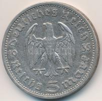 Német 3. Birodalom 1935A 5M Ag "Hindenburg" T:2,2-
German Third Reich 1935A 5 Marks Ag &q...