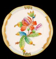 Herendi Viktória mintás kis tálka, kézzel festett, jelzett, hibátlan, d:10 cm