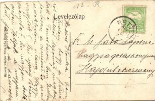 Retteg, Reteag; Zsinagóga, szeszgyár, főtér. Häusler Nándor kiadása / synagogue, distillery, main sq...