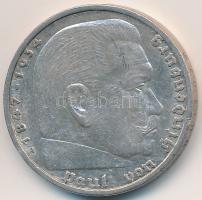 Német 3. Birodalom 1935A 5M Ag "Hindenburg" T:2,2- German Third Reich 1935A 5 Marks Ag "Hindenburg" C:XF,VF