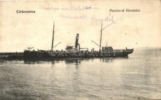 Parobrod Hrvatska, Crikvenica; Druck und Verlag Leopold Rosenthal / Croatian steamship