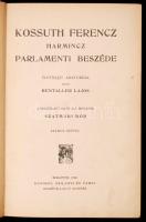 Kossuth Ferenc harmincz parlamenti beszéde. Életrajzi adatokkal kiséri Hentaller Lajos. Sajtó alá rendezte Szatmári Mór. Budapest, 1906. Kunossy, Szilágyi és társa. 302 p. Szövegközti képekkel. Kiadói, Kossuth Ferenc dombornyomású portréjával díszített egészvászon-kötésben. Gerincén apró kopások,  a címlap kis helyütt beszakadt.