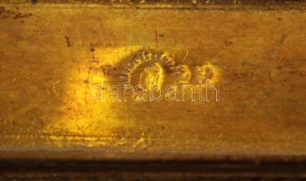 Régi tolltartó, alján jelzéssel, 20x6 cm