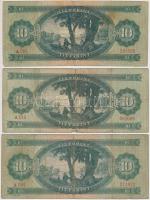 1949. 10Ft (3x) T:III,III-