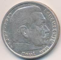 Német 3. Birodalom 1935A 5M Ag "Hindenburg" T:2,2- German Third Reich 1935A 5 Marks Ag "Hindenburg" C:XF,VF