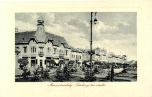 Marosvásárhely, Targu Mures; Széchenyi téri részlet, Tihanyi Lajos üzlet / square, shop