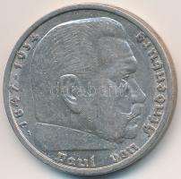 Német 3. Birodalom 1935A 5M Ag "Hindenburg" T:2,2- German Third Reich 1935A 5 Marks Ag "Hindenburg" C:XF,VF