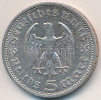 Német 3. Birodalom 1935A 5M Ag "Hindenburg" T:2,2-
German Third Reich 1935A 5 Marks Ag &q...