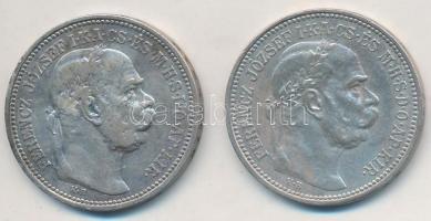1912KB 1K Ag "Ferenc József" (2x) T:2,2-