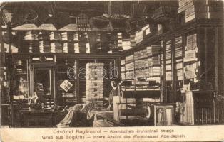 Bogáros, Bulgarus; Abendschein áruházának belseje, kiadja Abendschein M. / interior of Abendscheins shop (EB)