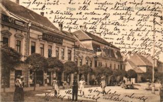 Pápa, Főtér, Vágó Dezső férfi divatterme, üzletek