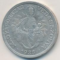 1938. 2P Ag "mosolygós Madonna" T:2-
Adamo P7