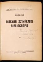 Staud Géza: Magyar színészeti bibliográfia. Bp., 1938, Magyar Színháztudományi és Színpadművészeti T...