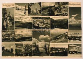 cca 1930 Kárpátalja, kihajtható képes prospektus térképpel magyar nyelven, 42x59cm