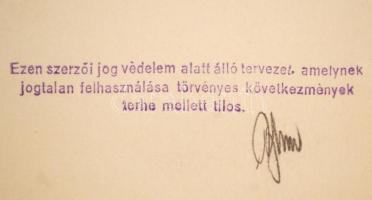 Bugyi Mihály: Csillárkatalógus. Vegyes technika, papír(sok tervrajz albumban), jelzett, 21x30 cm