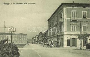 Viareggio, Via Mazzini, Hotel de la Paix, Viale Guglielmo Marconi / street, hotel, restaurant