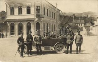 1917 Dobsina, Utcakép, tiszti autómobil / officer's automobile, photo