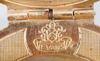 Evans zöld alma alakú öngyújtó, jelzett, szép állapotban, m: 7,5 cm, d: 6 cm