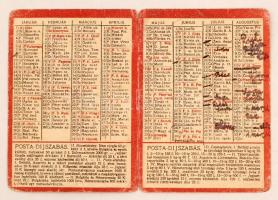 1918 Érdekes Újság kihajtható kártyanaptára, 12x8cm