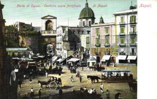 Naples, Napoli; Porta di Capua / gate, market