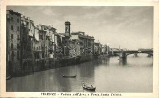 Firenze, Florence; Arno e Ponte Santa Trinita