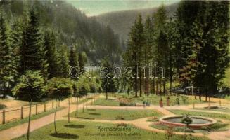 Körmöcbánya Zólyomvölgy, Vadászkürti sétány; kiadja Ritte Lipót J. / park