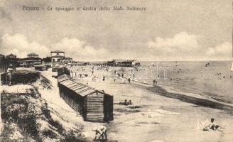 Pesaro, La spiaggia, Destra della Stab. balneara / beach