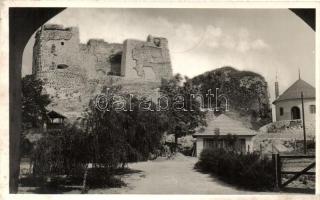 Léva, Ősi vár a csehek kivonulása után / castle, irredenta postcard issue 'Léva visszatért' So. Stpl