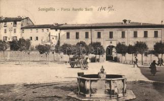 Senigallia, Porta Aurelio Saffi / gate, fountain (EK)