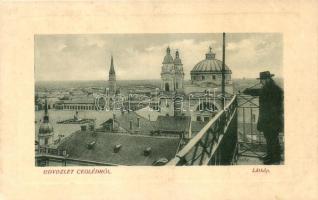 Cegléd, látkép, pipázó férfi (EK)