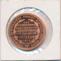 Ausztria 1875. 1Fl "1000 méter elérése a pribram-i bányában" jelzett Cu replika T:1-
Aust...