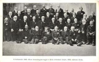 1909 A kolozsvári 1848-49-es honvédegylet tagjai a 60. évforduló idején, hátoldalon névsor / Members of 1848-49 military club at the time of the 60th anniversary from Cluj, members' names on the backside (b)