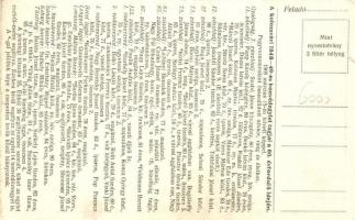 1909 A kolozsvári 1848-49-es honvédegylet tagjai a 60. évforduló idején, hátoldalon névsor / Members...