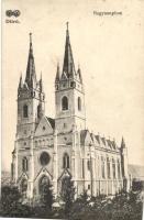 Ditró, Ditrau; Nagytemplo, kiadja Rubin Manó / church (EK)