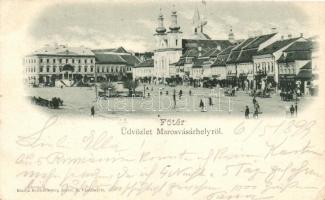 1899 Marosvásárhely, Targu Mures; Főtér, kiadja Reichardsperg József / main square (EK)