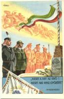 Mert a hit az erő, mert aki hisz, győzött; Hiszekegy, kiadja a Ereklyés Országzászló Nagybizottsága / Hungarian irredenta, flag s: Lamoss