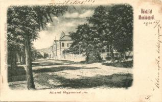 Munkács, Mukacheve; Állami főgimnázium, kiadja Betrtsik Emil / grammar school