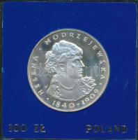 Lengyelország 1975. 100Zl Ag "Helena Modrzejewska" sérült plasztiktokban T:2(PP)
Poland 1...