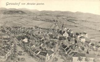 Gerasdorf (Wien) vom Aeroplan gesehen; Verlag von Josef Popper