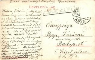 Gurahonc, Gurahont; látkép, híd, pályaudvari bélyegzés a hátoldalon, kiadja Kerpel Izsó / river, bri...